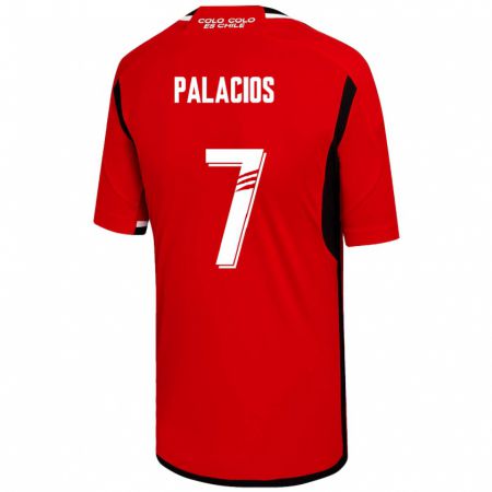 Kandiny Deti Carlos Palacios #7 Červená Dresy Idegenbeli Csapatmez 2023/24 Triĭká