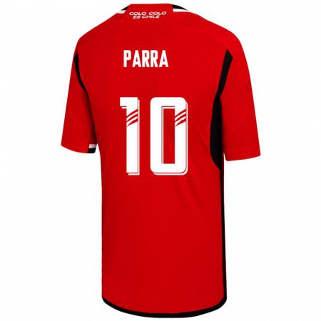Kandiny Deti Pablo Parra #10 Červená Dresy Idegenbeli Csapatmez 2023/24 Triĭká