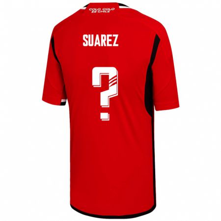 Kandiny Deti Nicolás Suarez #0 Červená Dresy Idegenbeli Csapatmez 2023/24 Triĭká