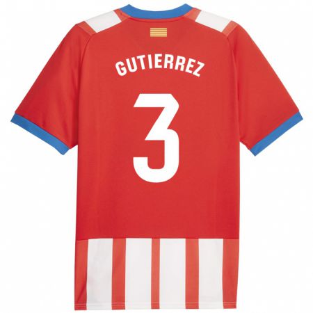Kandiny Muži Miguel Gutiérrez #3 Červená Biela Dresy Hazai Csapatmez 2023/24 Triĭká