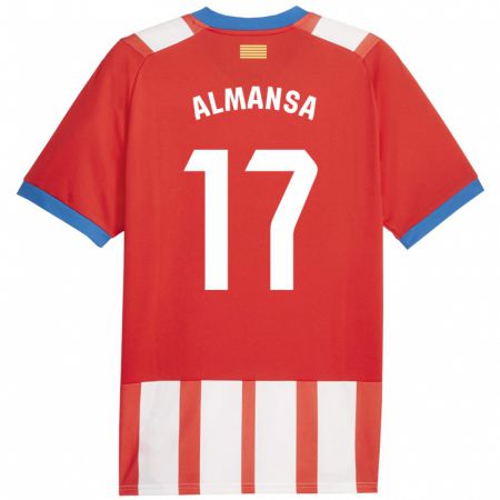 Kandiny Muži Alex Almansa #17 Červená Biela Dresy Hazai Csapatmez 2023/24 Triĭká