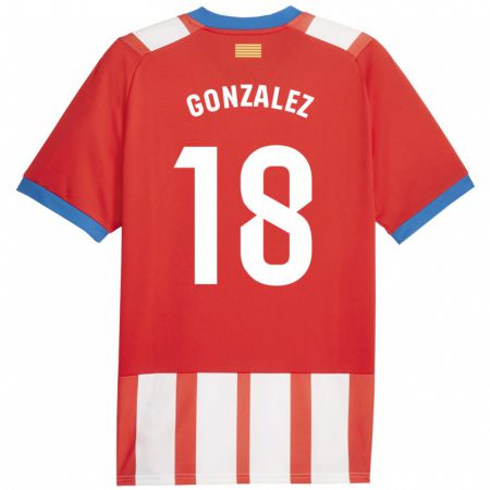 Kandiny Muži Gerard González #18 Červená Biela Dresy Hazai Csapatmez 2023/24 Triĭká