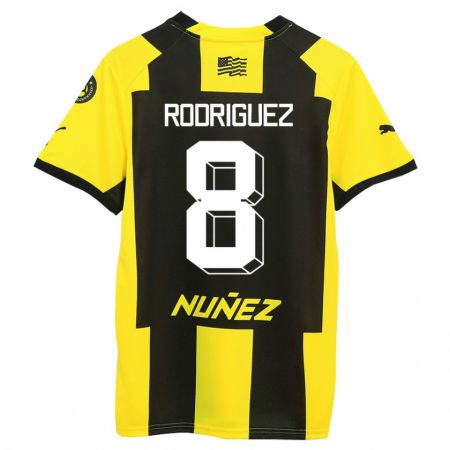 Kandiny Muži Sebastián Rodríguez #8 Žltá Čierna Dresy Hazai Csapatmez 2023/24 Triĭká