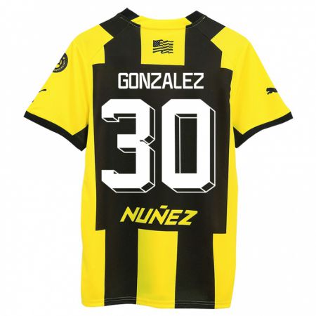 Kandiny Muži Ángel González #30 Žltá Čierna Dresy Hazai Csapatmez 2023/24 Triĭká
