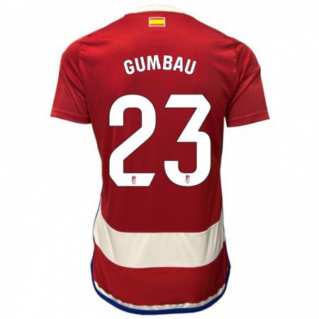 Kandiny Muži Gerard Gumbau #23 Červená Dresy Hazai Csapatmez 2023/24 Triĭká