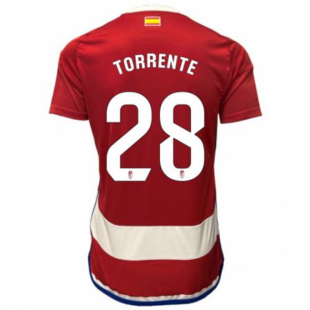 Kandiny Muži Raúl Torrente #28 Červená Dresy Hazai Csapatmez 2023/24 Triĭká