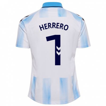 Kandiny Muži Alfonso Herrero #1 Biela Modrá Dresy Hazai Csapatmez 2023/24 Triĭká