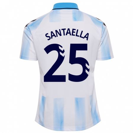 Kandiny Muži Miguel Ángel Santaella #25 Biela Modrá Dresy Hazai Csapatmez 2023/24 Triĭká