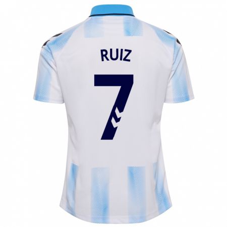 Kandiny Muži María Ruiz #7 Biela Modrá Dresy Hazai Csapatmez 2023/24 Triĭká