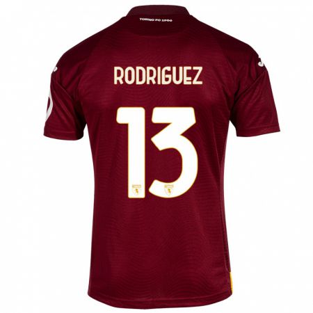 Kandiny Muži Ricardo Rodríguez #13 Tmavo Červená Dresy Hazai Csapatmez 2023/24 Triĭká