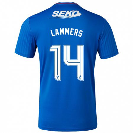 Kandiny Muži Sam Lammers #14 Modrá Dresy Hazai Csapatmez 2023/24 Triĭká