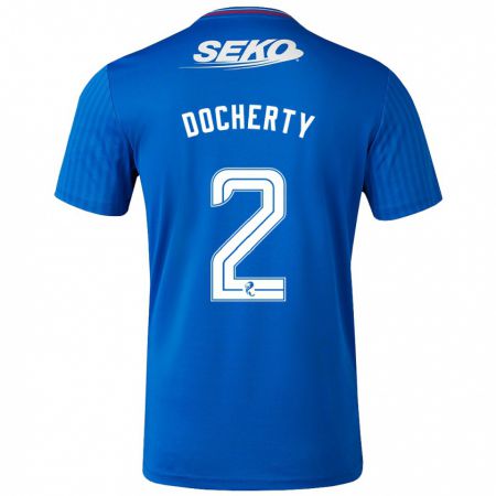 Kandiny Muži Nicola Docherty #2 Modrá Dresy Hazai Csapatmez 2023/24 Triĭká