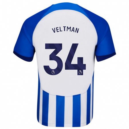 Kandiny Muži Joël Veltman #34 Modrá Dresy Hazai Csapatmez 2023/24 Triĭká