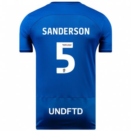 Kandiny Muži Dion Sanderson #5 Modrá Dresy Hazai Csapatmez 2023/24 Triĭká