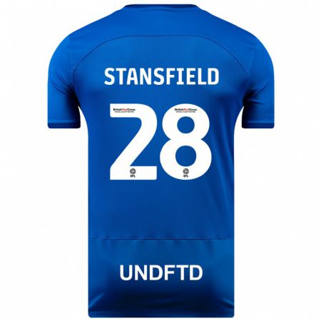 Kandiny Muži Jay Stansfield #28 Modrá Dresy Hazai Csapatmez 2023/24 Triĭká