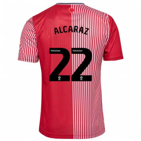 Kandiny Muži Carlos Alcaraz #22 Červená Dresy Hazai Csapatmez 2023/24 Triĭká