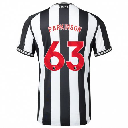 Kandiny Muži Ben Parkinson #63 Čierna Biela Dresy Hazai Csapatmez 2023/24 Triĭká
