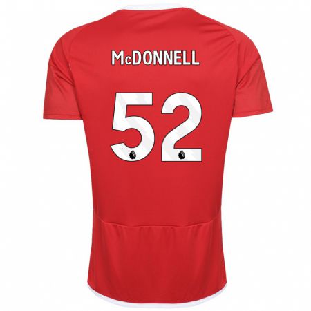 Kandiny Muži Jamie Mcdonnell #52 Červená Dresy Hazai Csapatmez 2023/24 Triĭká