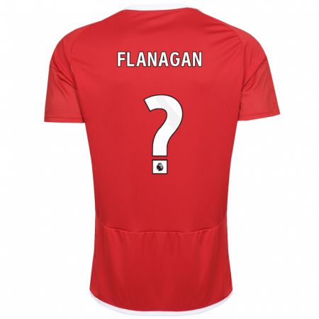 Kandiny Muži Theo Flanagan #0 Červená Dresy Hazai Csapatmez 2023/24 Triĭká