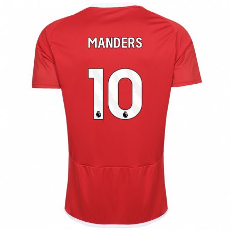 Kandiny Muži Holly Manders #10 Červená Dresy Hazai Csapatmez 2023/24 Triĭká