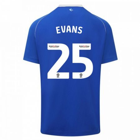 Kandiny Muži Kieron Evans #25 Modrá Dresy Hazai Csapatmez 2023/24 Triĭká