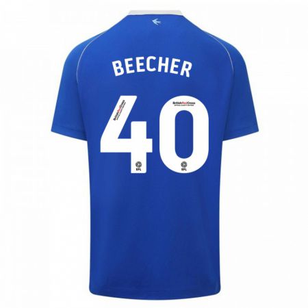 Kandiny Muži Josh Beecher #40 Modrá Dresy Hazai Csapatmez 2023/24 Triĭká