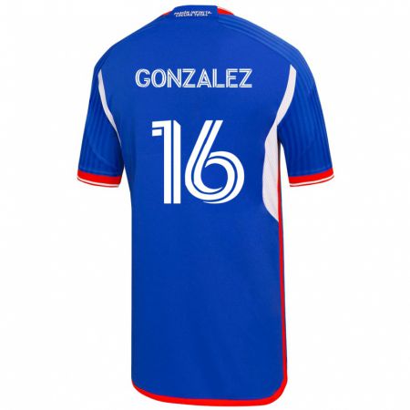 Kandiny Muži Monserratt González #16 Modrá Dresy Hazai Csapatmez 2023/24 Triĭká