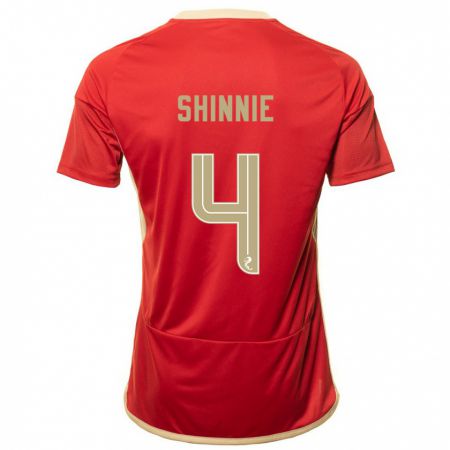 Kandiny Muži Graeme Shinnie #4 Červená Dresy Hazai Csapatmez 2023/24 Triĭká