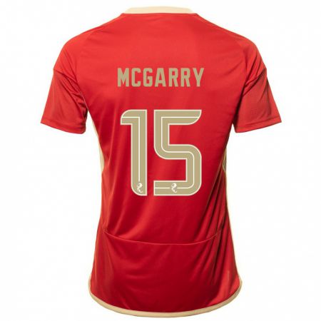 Kandiny Muži James Mcgarry #15 Červená Dresy Hazai Csapatmez 2023/24 Triĭká