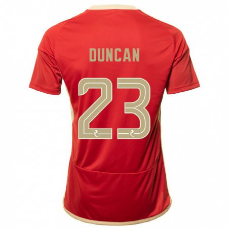 Kandiny Muži Ryan Duncan #23 Červená Dresy Hazai Csapatmez 2023/24 Triĭká