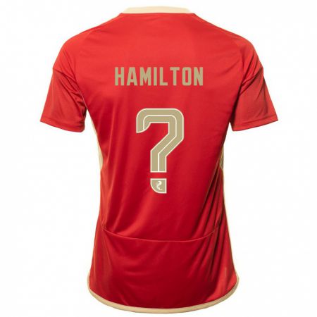 Kandiny Muži Brendan Hamilton #0 Červená Dresy Hazai Csapatmez 2023/24 Triĭká
