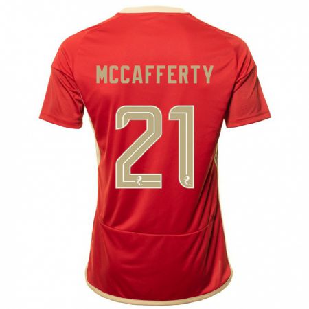 Kandiny Muži Eirinn Mccafferty #21 Červená Dresy Hazai Csapatmez 2023/24 Triĭká