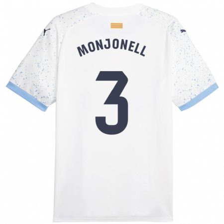 Kandiny Muži Eric Monjonell #3 Biely Dresy Idegenbeli Csapatmez 2023/24 Triĭká