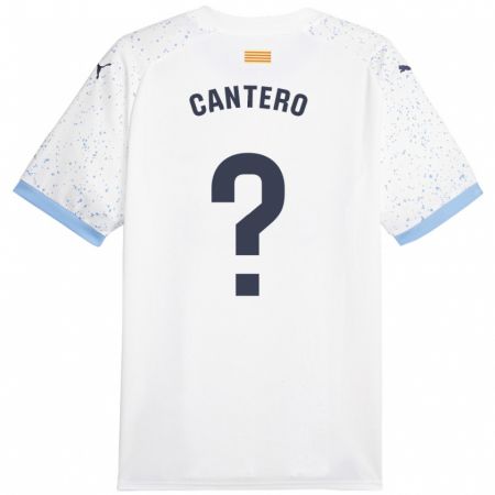 Kandiny Muži Adrian Cantero #0 Biely Dresy Idegenbeli Csapatmez 2023/24 Triĭká