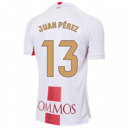 Kandiny Muži Juan Pérez #13 Biely Dresy Idegenbeli Csapatmez 2023/24 Triĭká