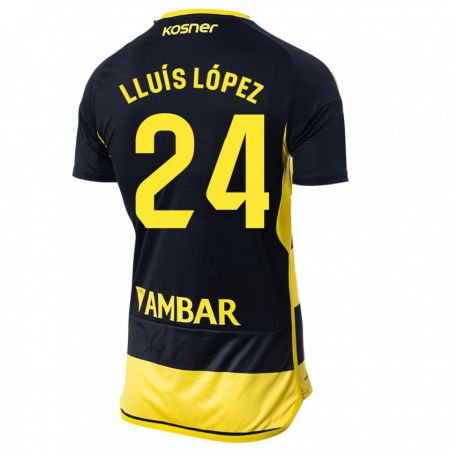 Kandiny Muži Lluís López #24 Čierna Žltá Dresy Idegenbeli Csapatmez 2023/24 Triĭká