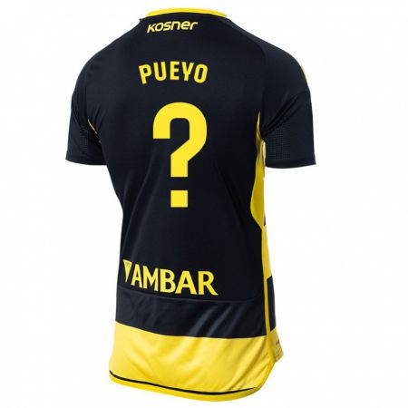 Kandiny Muži Alejandro Monserrate Pueyo #0 Čierna Žltá Dresy Idegenbeli Csapatmez 2023/24 Triĭká