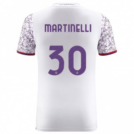 Kandiny Muži Tommaso Martinelli #30 Biely Dresy Idegenbeli Csapatmez 2023/24 Triĭká