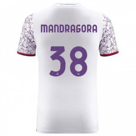 Kandiny Muži Rolando Mandragora #38 Biely Dresy Idegenbeli Csapatmez 2023/24 Triĭká