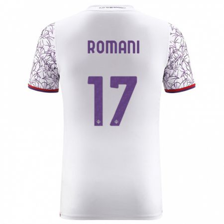 Kandiny Muži Lorenzo Romani #17 Biely Dresy Idegenbeli Csapatmez 2023/24 Triĭká
