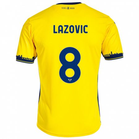 Kandiny Muži Darko Lazović #8 Žltá Dresy Idegenbeli Csapatmez 2023/24 Triĭká