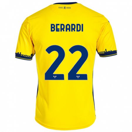 Kandiny Muži Alessandro Berardi #22 Žltá Dresy Idegenbeli Csapatmez 2023/24 Triĭká