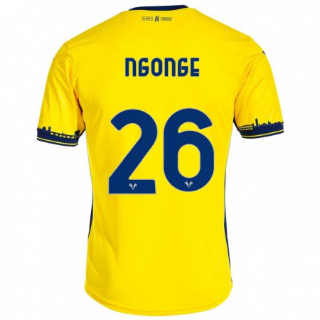 Kandiny Muži Cyril Ngonge #26 Žltá Dresy Idegenbeli Csapatmez 2023/24 Triĭká
