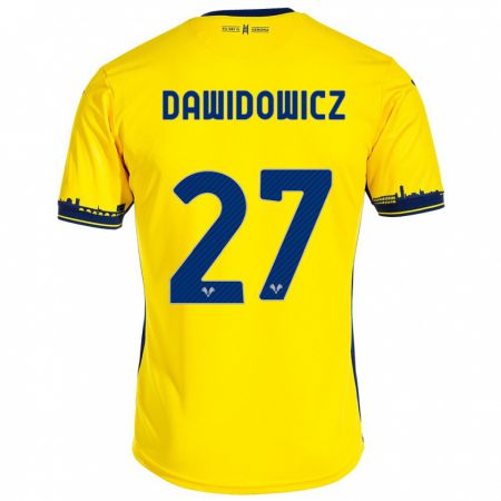 Kandiny Muži Pawel Dawidowicz #27 Žltá Dresy Idegenbeli Csapatmez 2023/24 Triĭká