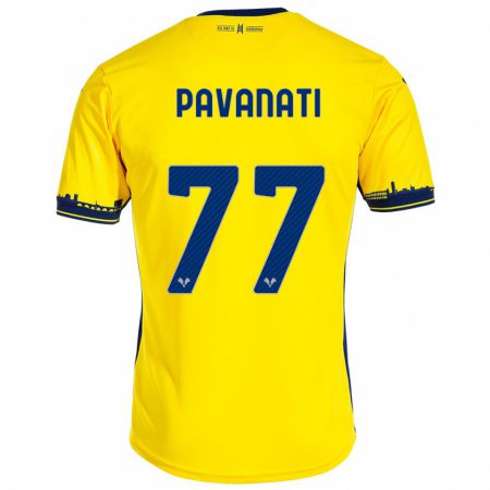 Kandiny Muži Alessandro Pavanati #77 Žltá Dresy Idegenbeli Csapatmez 2023/24 Triĭká