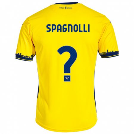Kandiny Muži Matteo Spagnolli #0 Žltá Dresy Idegenbeli Csapatmez 2023/24 Triĭká