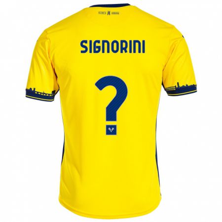 Kandiny Muži Simone Signorini #0 Žltá Dresy Idegenbeli Csapatmez 2023/24 Triĭká