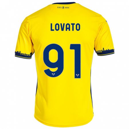 Kandiny Muži Enrico Lovato #91 Žltá Dresy Idegenbeli Csapatmez 2023/24 Triĭká