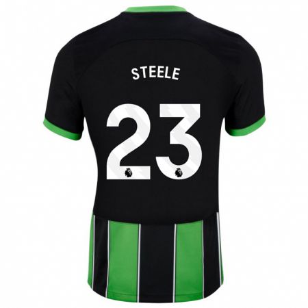 Kandiny Muži Jason Steele #23 Čierna Zelená Dresy Idegenbeli Csapatmez 2023/24 Triĭká