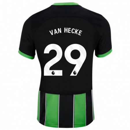 Kandiny Muži Jan Paul Van Hecke #29 Čierna Zelená Dresy Idegenbeli Csapatmez 2023/24 Triĭká